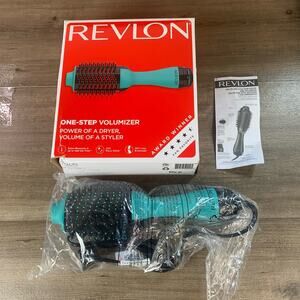 REVLON One-Step Volumizer Original 1.0 Hair Dryer and Hot Air Brush, Teal